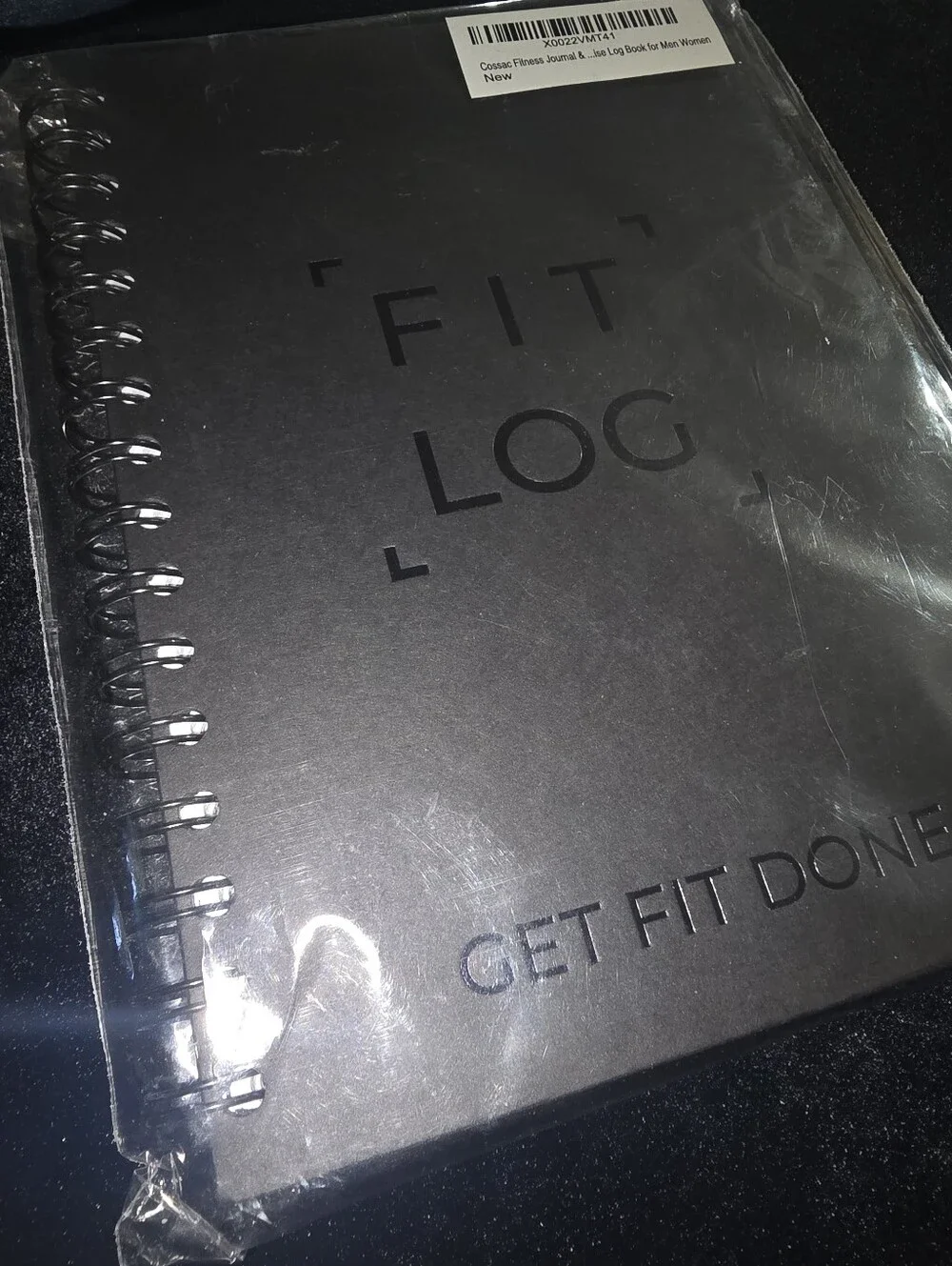 'FIT LOG' Spiral Notebook - Black